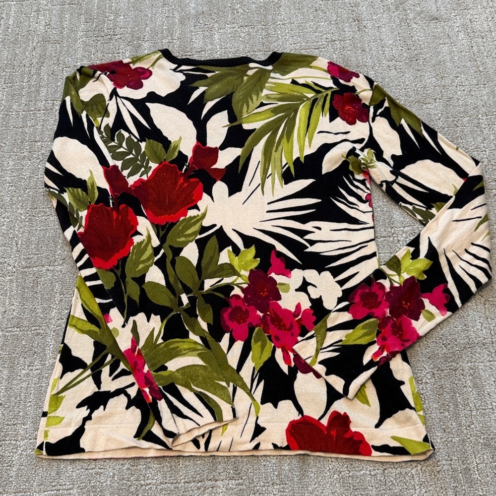 Tommy Bahama floral sweater sz S - Picture 4 of 4